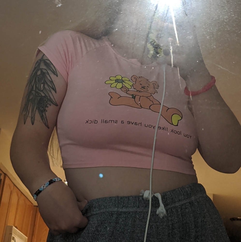 Pink crop top